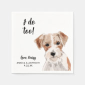 Dog Wedding Cocktail Napkins Serviette (Vorderseite)