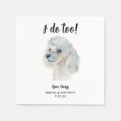 Dog Wedding Cocktail Napkins Serviette (Vorderseite)