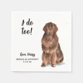 Dog Wedding Cocktail Napkins Serviette (Vorderseite)