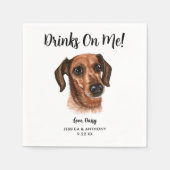 Dog Wedding Cocktail Napkins Serviette (Vorderseite)