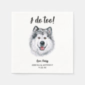 Dog Wedding Cocktail Napkins Serviette (Vorderseite)