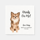 Dog Wedding Cocktail Napkins Serviette (Vorderseite)