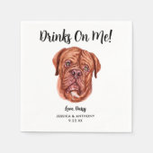 Dog Wedding Cocktail Napkins Serviette (Vorderseite)