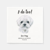 Dog Wedding Cocktail Napkins Serviette (Vorderseite)