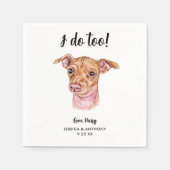 Dog Wedding Cocktail Napkins Serviette (Vorderseite)