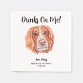 Dog Wedding Cocktail Napkins Serviette (Vorderseite)