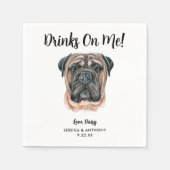 Dog Wedding Cocktail Napkins Serviette (Vorderseite)