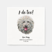 Dog Wedding Cocktail Napkins Serviette (Vorderseite)