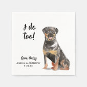 Dog Wedding Cocktail Napkins Serviette (Vorderseite)