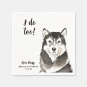 Dog Wedding Cocktail Napkins Serviette (Vorderseite)