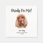 Dog Wedding Cocktail Napkins Serviette (Vorderseite)
