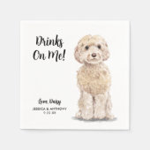 Dog Wedding Cocktail Napkins Serviette (Vorderseite)