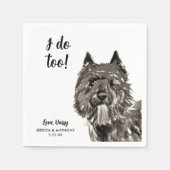 Dog Wedding Cocktail Napkins Serviette (Vorderseite)