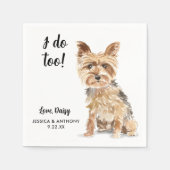 Dog Wedding Cocktail Napkins Serviette (Vorderseite)