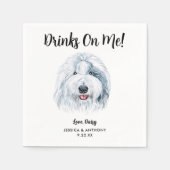Dog Wedding Cocktail Napkins Serviette (Vorderseite)