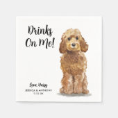 Dog Wedding Cocktail Napkins Serviette (Vorderseite)