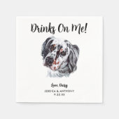 Dog Wedding Cocktail Napkins Serviette (Vorderseite)