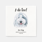 Dog Wedding Cocktail Napkins Serviette (Vorderseite)