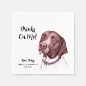 Dog Wedding Cocktail Napkins Serviette (Vorderseite)
