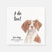 Dog Wedding Cocktail Napkins Serviette (Vorderseite)