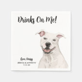 Dog Wedding Cocktail Napkins Serviette (Vorderseite)