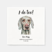 Dog Wedding Cocktail Napkins Serviette (Vorderseite)