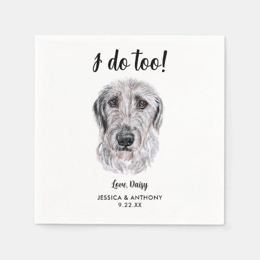 Dog Wedding Cocktail Napkins Serviette (Vorderseite)