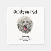 Dog Wedding Cocktail Napkins Serviette (Vorderseite)