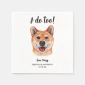 Dog Wedding Cocktail Napkins Serviette (Vorderseite)