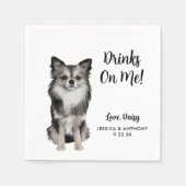 Dog Wedding Cocktail Napkins Serviette (Vorderseite)