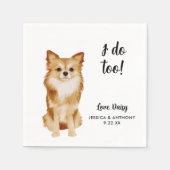 Dog Wedding Cocktail Napkins Serviette (Vorderseite)
