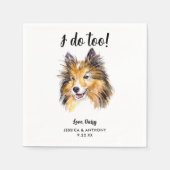 Dog Wedding Cocktail Napkins Serviette (Vorderseite)