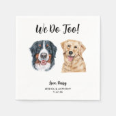 Dog Wedding Cocktail Napkins Serviette (Vorderseite)
