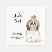 Dog Wedding Cocktail Napkins Serviette (Vorderseite)
