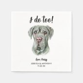 Dog Wedding Cocktail Napkins Serviette (Vorderseite)