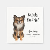 Dog Wedding Cocktail Napkins Serviette (Vorderseite)