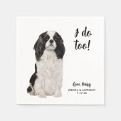 Dog Wedding Cocktail Napkins Serviette (Vorderseite)