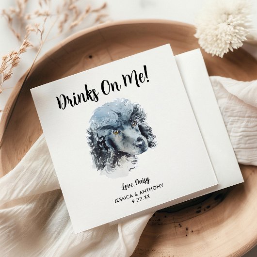 Dog Wedding Cocktail Napkins Serviette