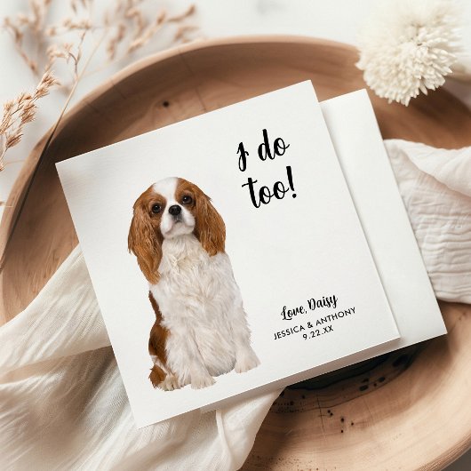 Dog Wedding Cocktail Napkins Serviette