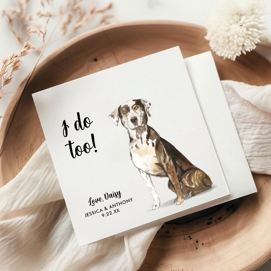 Dog Wedding Cocktail Napkins Serviette