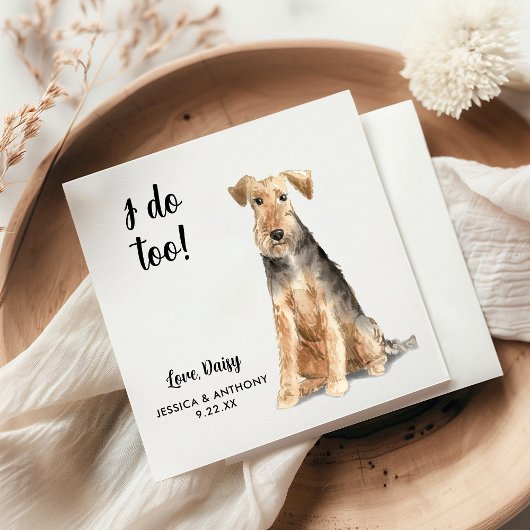 Dog Wedding Cocktail Napkins Serviette