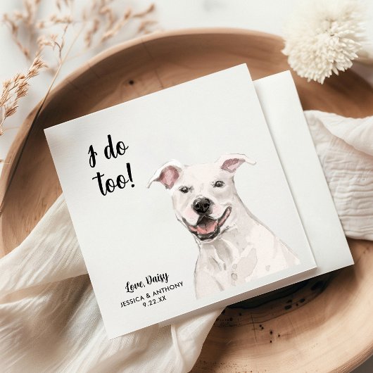 Dog Wedding Cocktail Napkins Serviette