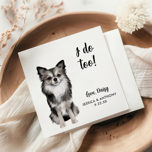 Dog Wedding Cocktail Napkins Serviette