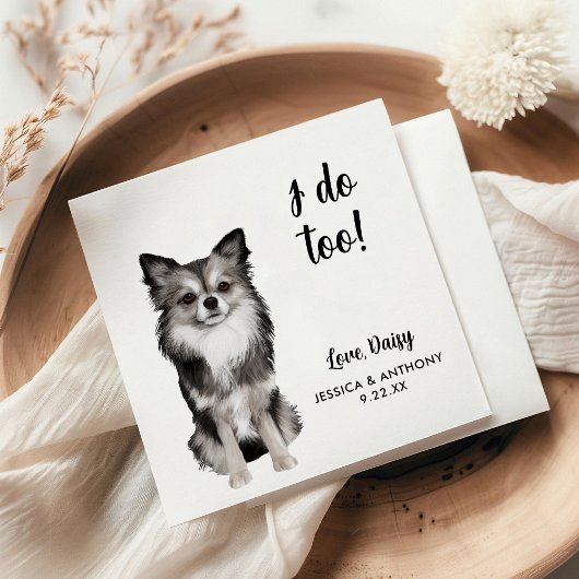 Dog Wedding Cocktail Napkins Serviette
