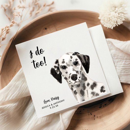 Dog Wedding Cocktail Napkins Serviette