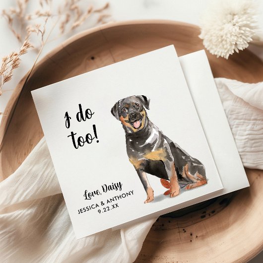 Dog Wedding Cocktail Napkins Serviette