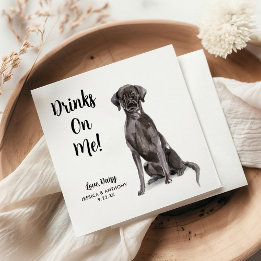 Dog Wedding Cocktail Napkins Serviette
