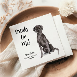 Dog Wedding Cocktail Napkins Serviette