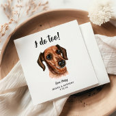 Dog Wedding Cocktail Napkins Serviette