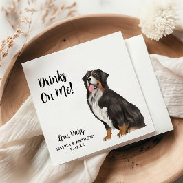 Dog Wedding Cocktail Napkins Serviette